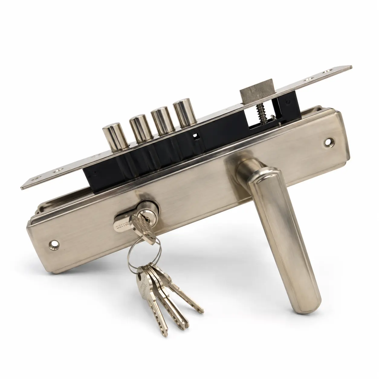 Union 4 pin Silver steel door lock