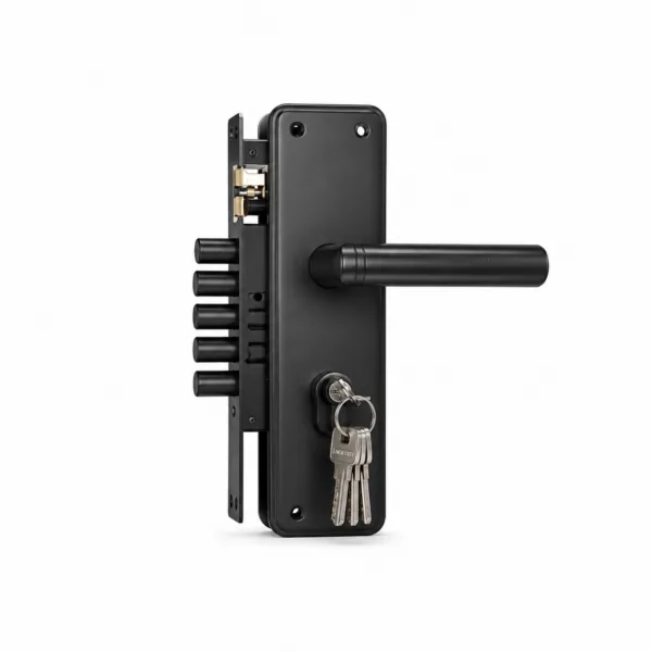 Union Matt Black steel door lock Union Matt Black steel door lock