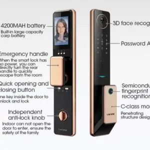 D-Key Pro 004G Video 3D Face Recognition Intelligent Smart Door Lock - Image 2